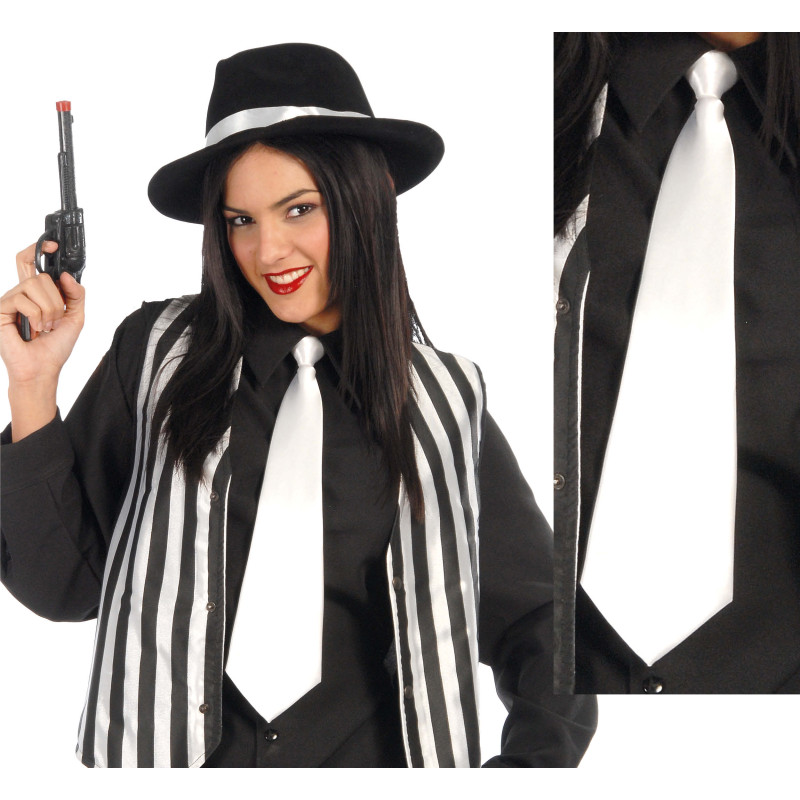 Bílá kravata 45 cm